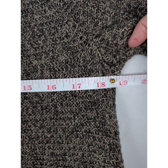 Eileen Fisher Womens XS Brown V-Neck Sweater 100% Linen Knit Long Sleeve - Picture 4 of 7